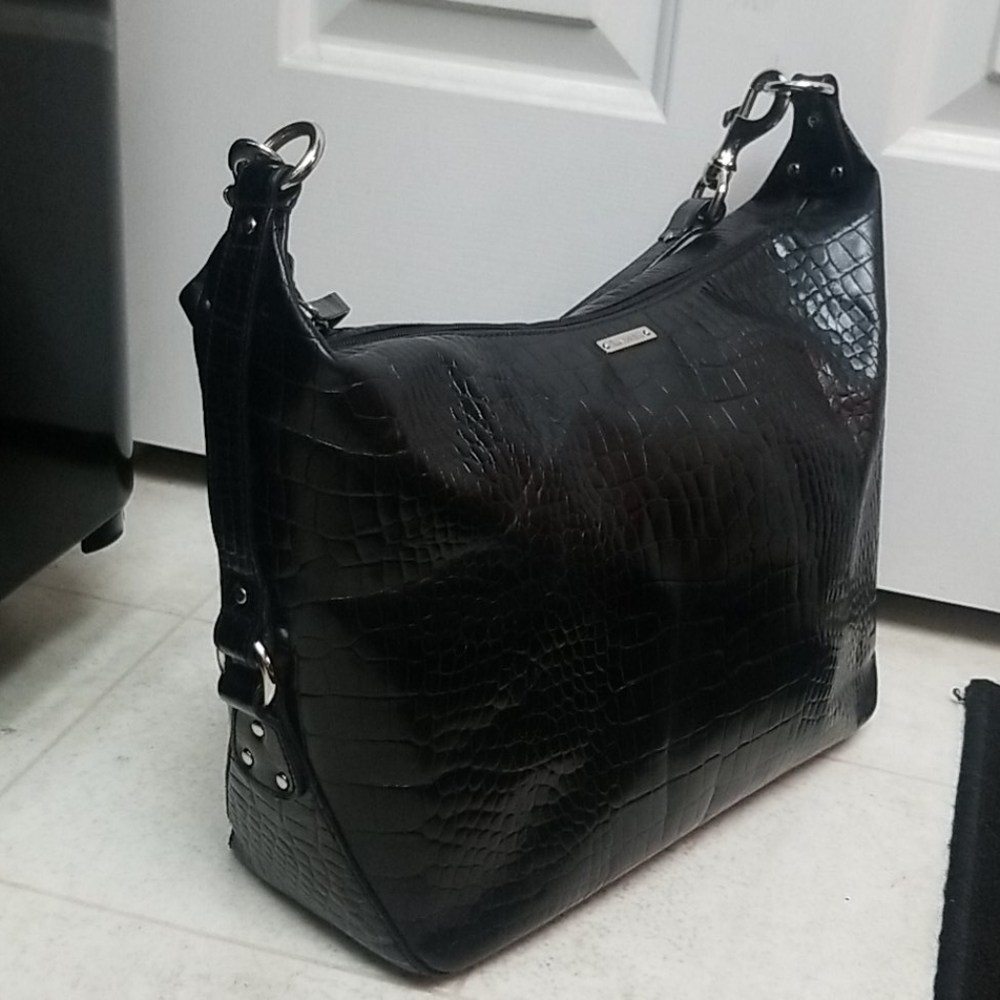 Med/Lrg RALPH LAUREN leather crocodile bag satchel